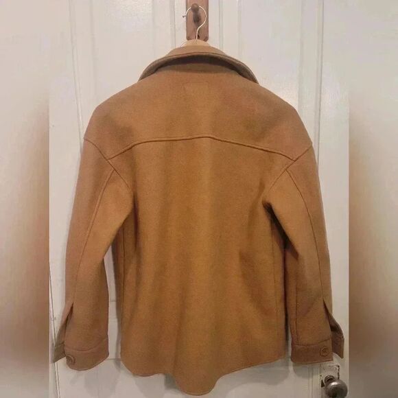 Avec Les Filles Oversized Boyfriend Shacket Camel Brown Size Extra Small XS - Picture 6 of 9